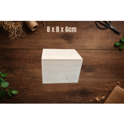 Pudełko drewniane prostokątne 8x6x6cm